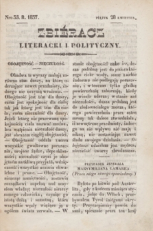 Zbiéracz Literacki i Polityczny. [T.2], Nro 35 (28 kwietnia 1837) + dod.