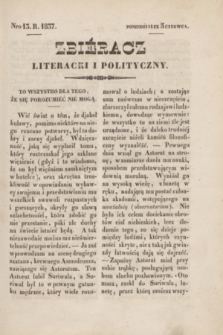 Zbiéracz Literacki i Polityczny. [T.3], Nro 13 (5 czerwca 1837) + dod.