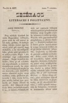 Zbiéracz Literacki i Polityczny. [T.3], Nro 14 (7 czerwca 1837) + dod.