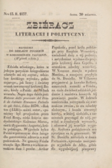 Zbiéracz Literacki i Polityczny. [T.4], Nro 13 (30 sierpnia 1837) + dod.