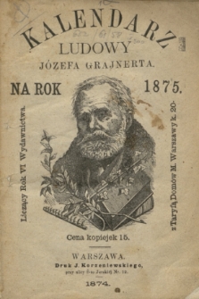 Kalendarz Ludowy Józefa Grajnerta na Rok 1875