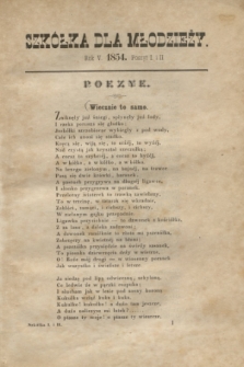 Szkółka dla Młodzieży. R.5, Poszyt 1/2 (1854) + dod.
