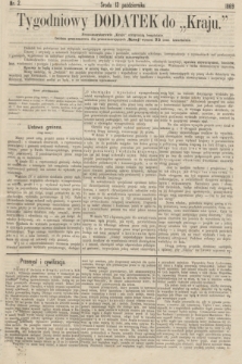 Tygodniowy Dodatek do „Kraju”. 1869, nr 2 (13 października)