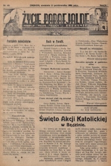 Życie Parafjalne : parafja Przen. Trójcy w Będzinie. 1936, nr 40