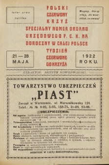 Polski Czerwony Krzyż : specjalny numer Organu Urzędowego P.C.K. na doroczny w całej Polsce Tydzień Czerwonego Krzyża