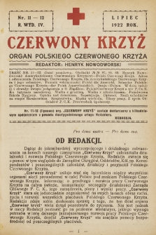 Czerwony Krzyż : organ Polskiego Czerwonego Krzyża. 1922, nr 11-12