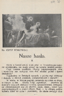 Pod Znakiem Marji : miesięcznik Związku Sodalicyj Marjan. uczniów szkół średnich w Polsce. R. 10, 1929, nr 2