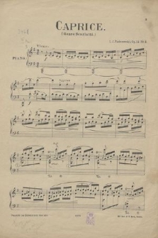 Caprice : (genre Scarlatti) : Op. 14 No. 3