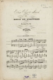 Polish patriot's march or Marsch der Sensenträger : arranged for the piano