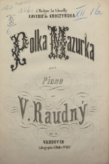 Polka mazurka : pour le piano : op. 13