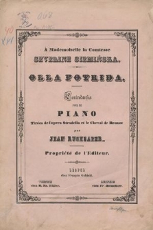 Olla potrida : contredanses : pour le piano : tirées de l'opera Stradella et le Cheval de Bronzereszta