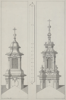 [Projekty dwóch hełmów wież kościelnych w stylu rokokowym]