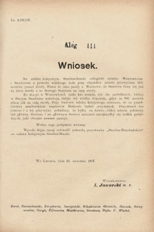 [Kadencja VIII, sesja III, al. 444] Alegata do Sprawozdań Stenograficznych z Trzeciej Sesyi Ósmego Peryodu Sejmu Krajowego Królestwa Galicyi i Lodomeryi wraz z Wielkiem Księstwem Krakowskiem z roku 1907. Alegat 444