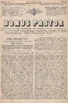 Bonus Pastor. R. 5, 1881, nr 1