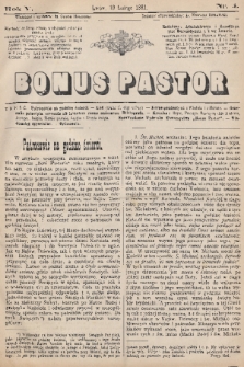 Bonus Pastor. R. 5, 1881, nr 4