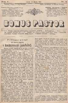 Bonus Pastor. R. 5, 1881, nr 6