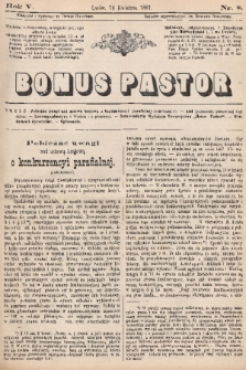 Bonus Pastor. R. 5, 1881, nr 8