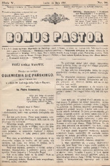Bonus Pastor. R. 5, 1881, nr 10