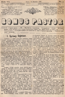 Bonus Pastor. R. 6, 1882, nr 1