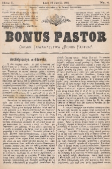 Bonus Pastor / organ Towarzystwa „Bonus Pastor”. R. 1, 1885, nr 4