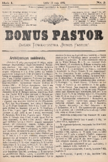 Bonus Pastor / organ Towarzystwa „Bonus Pastor”. R. 1, 1885, nr 5
