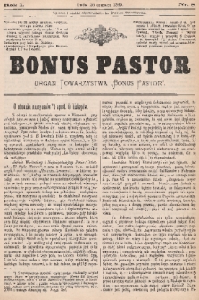 Bonus Pastor / organ Towarzystwa „Bonus Pastor”. R. 1, 1885, nr 8