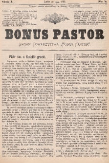 Bonus Pastor / organ Towarzystwa „Bonus Pastor”. R. 1, 1885, nr 9
