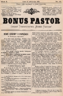 Bonus Pastor / organ Towarzystwa „Bonus Pastor”. R. 1, 1885, nr 16