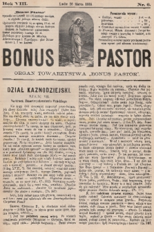 Bonus Pastor / organ Towarzystwa „Bonus Pastor”. R. 8, 1886, nr 6