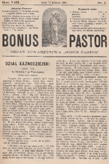 Bonus Pastor / organ Towarzystwa „Bonus Pastor”. R. 8, 1886, nr 7