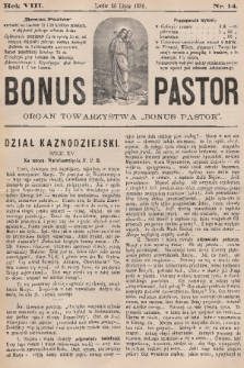 Bonus Pastor / organ Towarzystwa „Bonus Pastor”. R. 8, 1886, nr 14