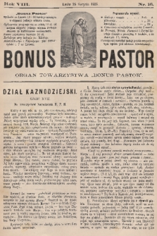Bonus Pastor / organ Towarzystwa „Bonus Pastor”. R. 8, 1886, nr 16