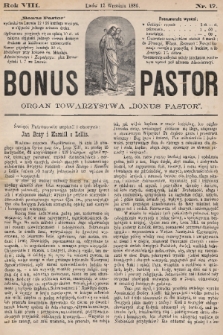 Bonus Pastor / organ Towarzystwa „Bonus Pastor”. R. 8, 1886, nr 17