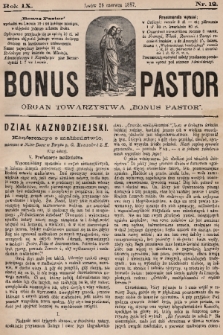 Bonus Pastor / organ Towarzystwa „Bonus Pastor”. R. 9, 1887, nr 12