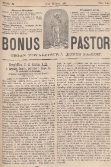 Bonus Pastor / organ Towarzystwa „Bonus Pastor”. R. 10, 1888, nr 14