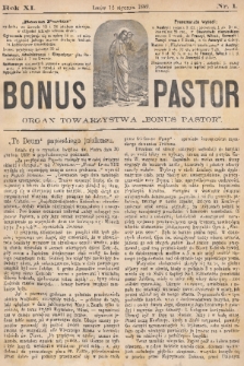 Bonus Pastor / organ Towarzystwa „Bonus Pastor”. R. 11, 1889, nr 1