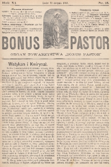 Bonus Pastor / organ Towarzystwa „Bonus Pastor”. R. 11, 1889, nr 15