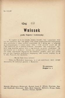 [Kadencja VIII, sesja III, al. 469] Alegata do Sprawozdań Stenograficznych z Trzeciej Sesyi Ósmego Peryodu Sejmu Krajowego Królestwa Galicyi i Lodomeryi wraz z Wielkiem Księstwem Krakowskiem z roku 1907. Alegat 469