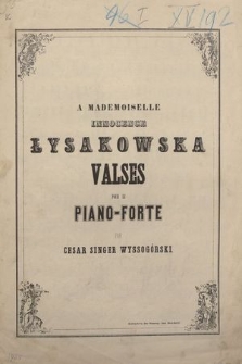 Valses : pour le piano-forte