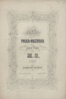 Anna : polka-mazurka pour le piano