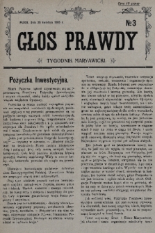 Głos Prawdy : tygodnik maryawicki. 1935, nr 3