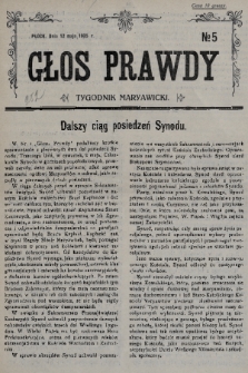 Głos Prawdy : tygodnik maryawicki. 1935, nr 5