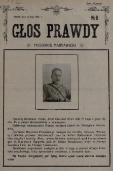 Głos Prawdy : tygodnik maryawicki. 1935, nr 6