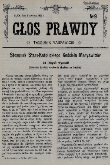 Głos Prawdy : tygodnik maryawicki. 1935, nr 9