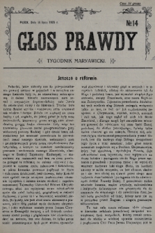 Głos Prawdy : tygodnik maryawicki. 1935, nr 14