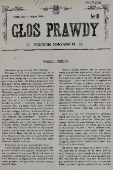 Głos Prawdy : tygodnik maryawicki. 1935, nr 18