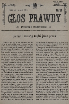 Głos Prawdy : tygodnik maryawicki. 1935, nr 21