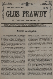 Głos Prawdy : tygodnik maryawicki. 1935, nr 27