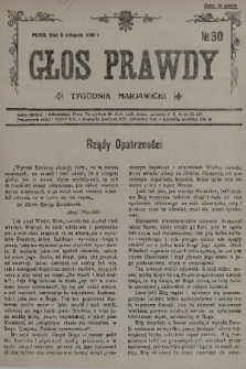 Głos Prawdy : tygodnik maryawicki. 1935, nr 30