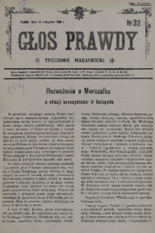 Głos Prawdy : tygodnik maryawicki. 1935, nr 32